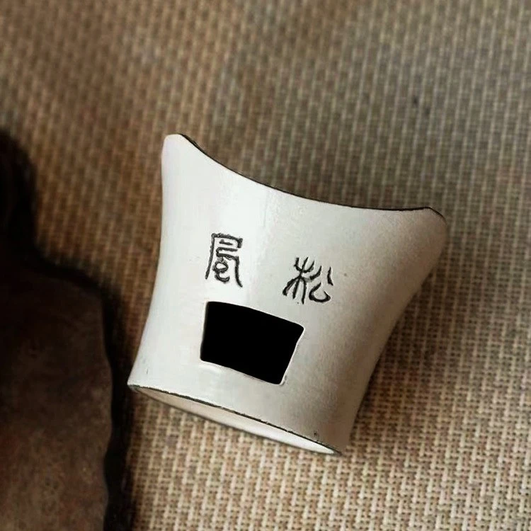 【半斋】松风粉引纯手工刻字煮茶炉BZS018