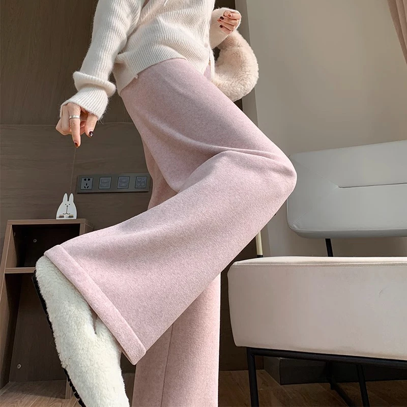 孕妇阔腿裤春秋款外穿时尚宽松显瘦垂感大码春秋季拖地毛巾布长裤