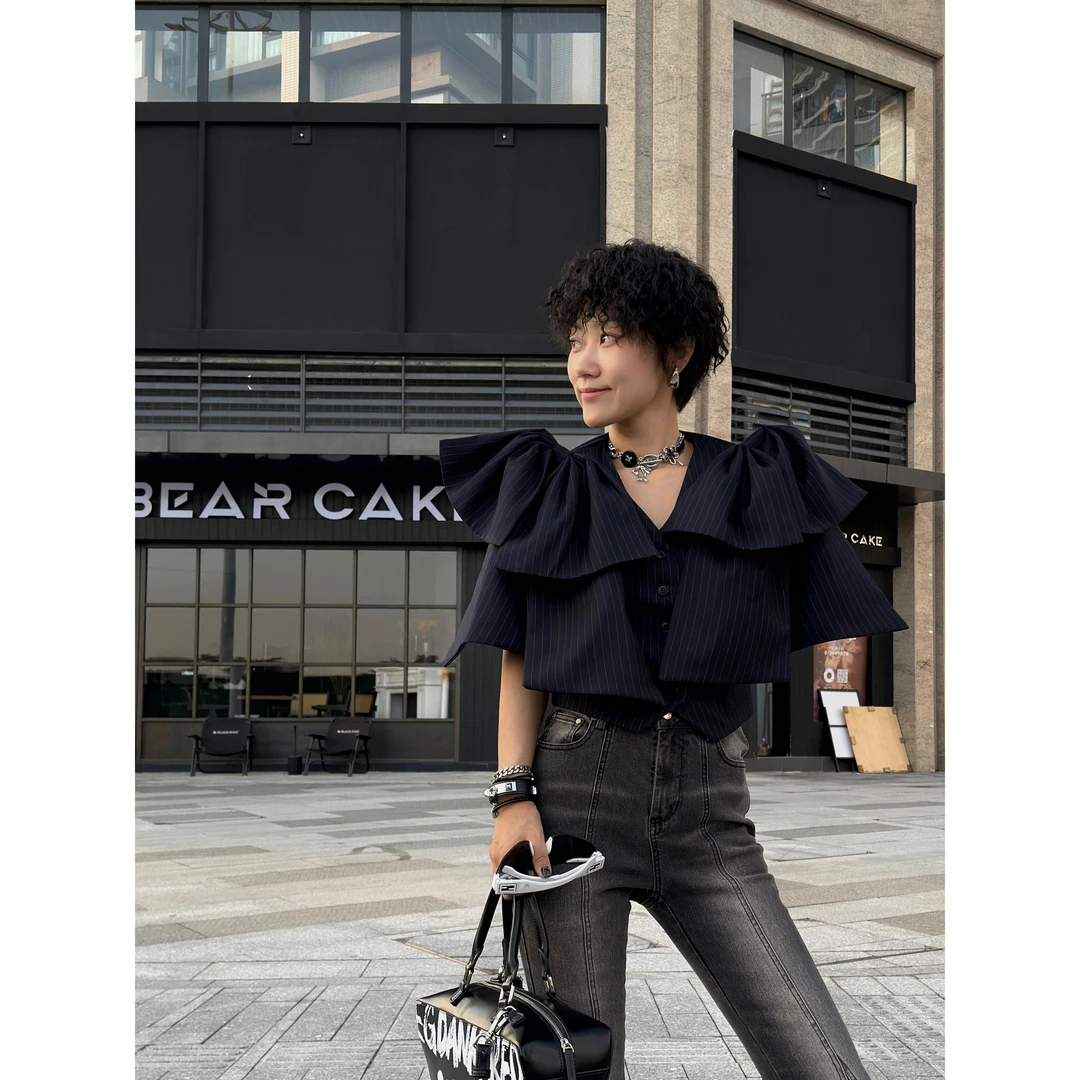 可拆卸蝴蝶结西装马甲