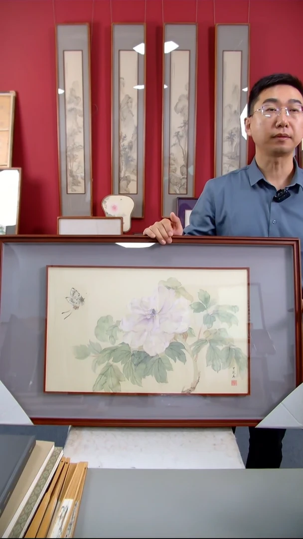 【闪购商品】绘画郑秀英《蝶恋花》91*56装裱