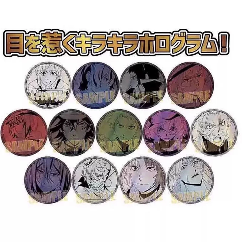 文豪野犬 BH单色铜闪吧唧徽章（盲盒代拆）