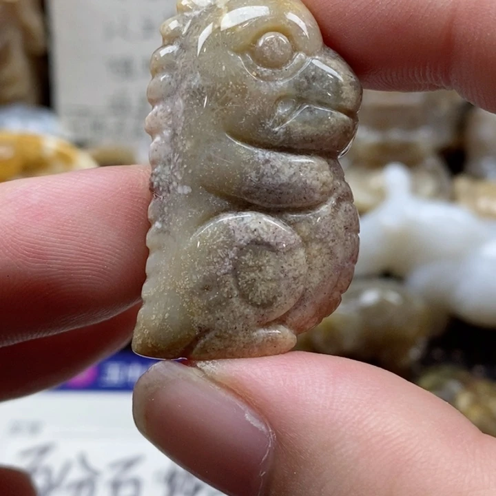 硅化珊瑚（珊瑚玉）颈饰未镶嵌