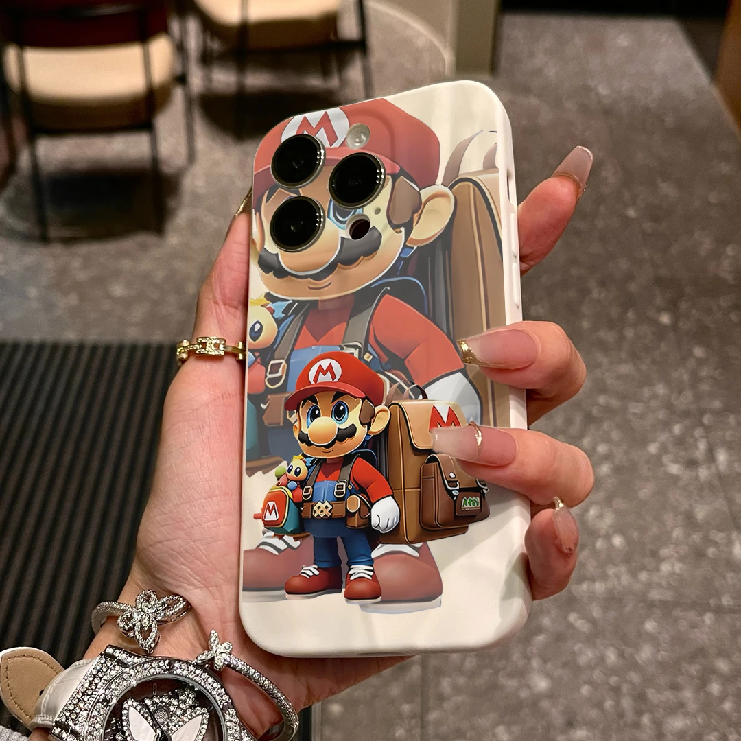 壳玛仕超级玛丽适用苹果15手机壳iPhone14promax软13pro12/11/xr8