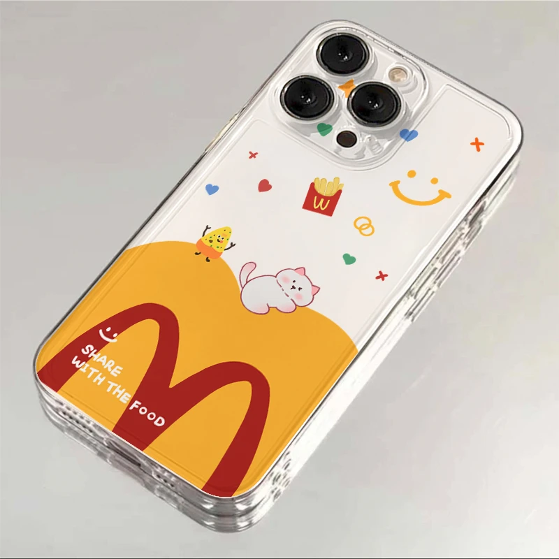 趣味麦当劳iphone15苹果手机壳14promax软胶13pro透明12/创意XR新