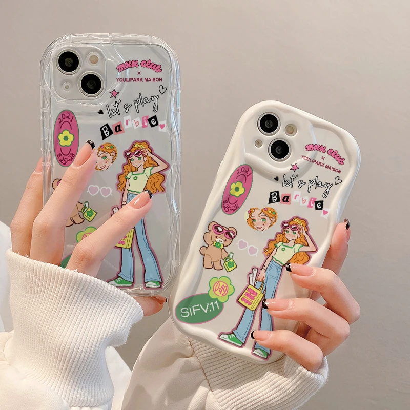 个性女孩苹果15Plus手机壳13软壳iPhone14Pro/7/12防摔xs/xr/8p/7