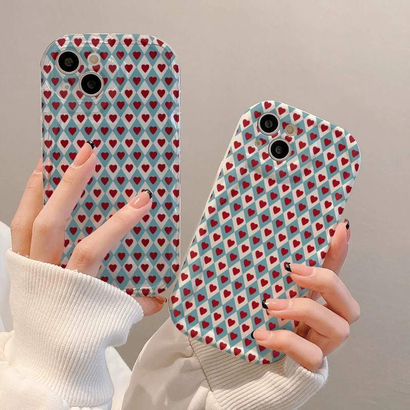 满屏爱心苹果15Plus手机壳13软壳iPhone14Pro/7/12防摔xs/xr/8p/7