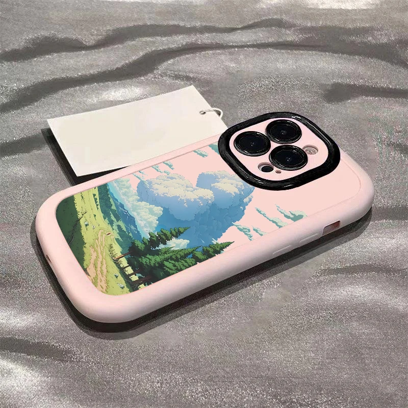 云层森林苹果15promax手机壳14iphone12/13新款11x软壳7/8p卡通6s