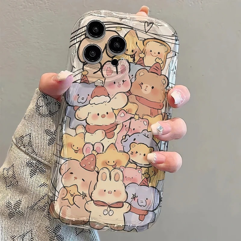 壳玛仕满屏小动物适用苹果15promax手机壳13软壳iPhone14/12新11x