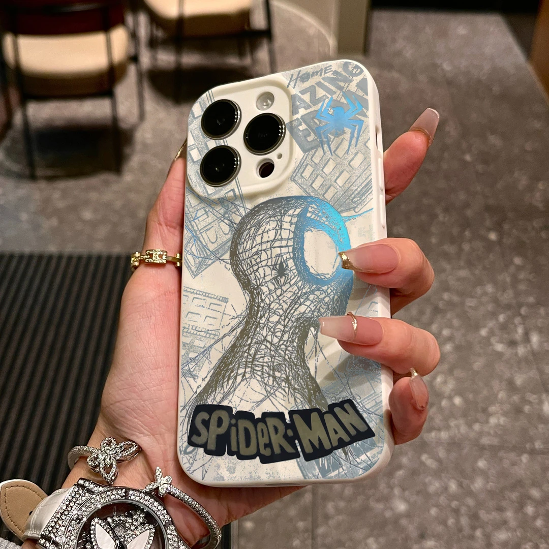 蜘蛛网侠适用苹果15/14手机壳iPhone14promax软胶13pro12/11/xr/7