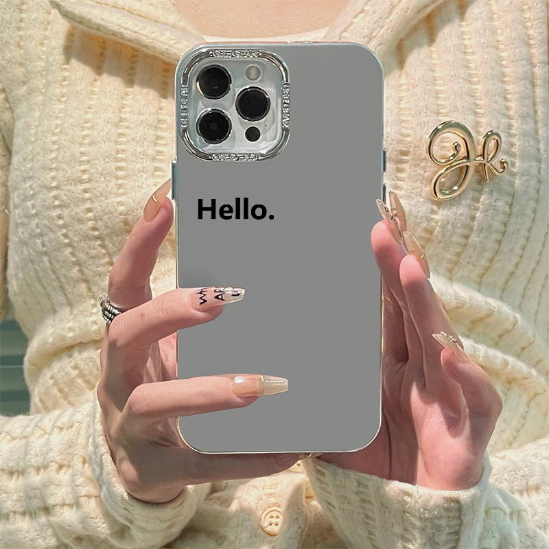 简约创意英文苹果15手机壳iPhone14promax新款12防摔11可爱13高级