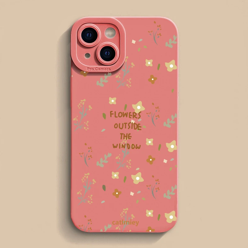 壳玛仕印花小碎花适用iPhone15苹果12/13软壳14promax手机壳11x新