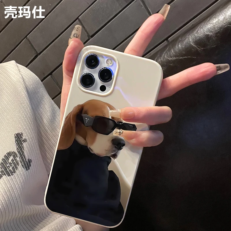 壳玛仕潮酷狗狗适用苹果15promax手机壳iphone12/14/13卡通11简约