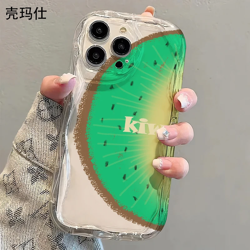 壳玛仕趣味猕猴桃适用苹果15promax手机壳13软iPhone14/12新11/xr