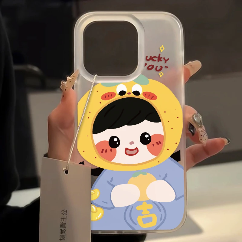 大橘女孩iphone15苹果14/13promax手机壳11软壳6s/7/8p卡通12xs新