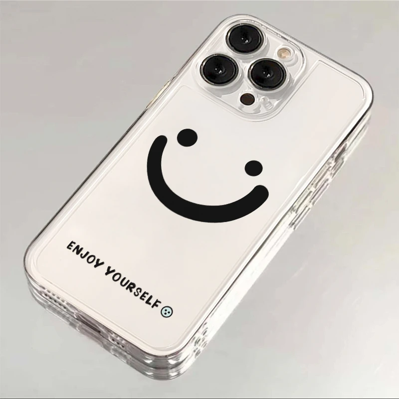 简约笑脸iphone15promax苹果14/13手机壳12/11xs软壳7/8p卡通6s新