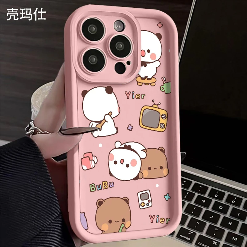壳玛仕一二布布熊适用苹果15/14手机壳iPhone14promax软13pro12/x