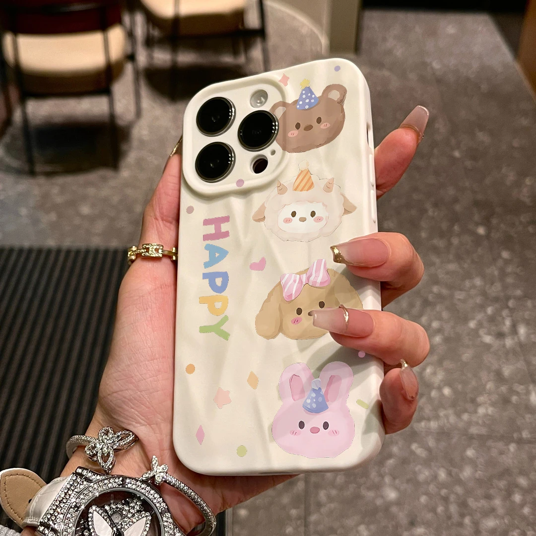 快乐动物适用苹果15/14手机壳iPhone14promax软胶13pro12/11/xr/7