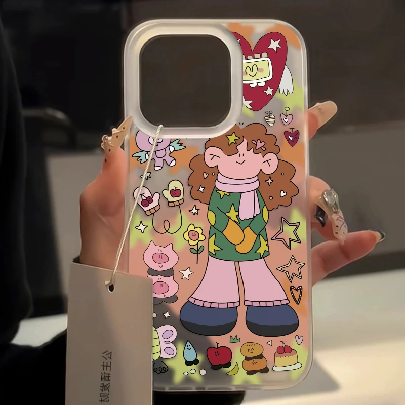 壳玛仕星星女孩适用iphone15苹果14/13promax手机壳11x卡通/7/8新