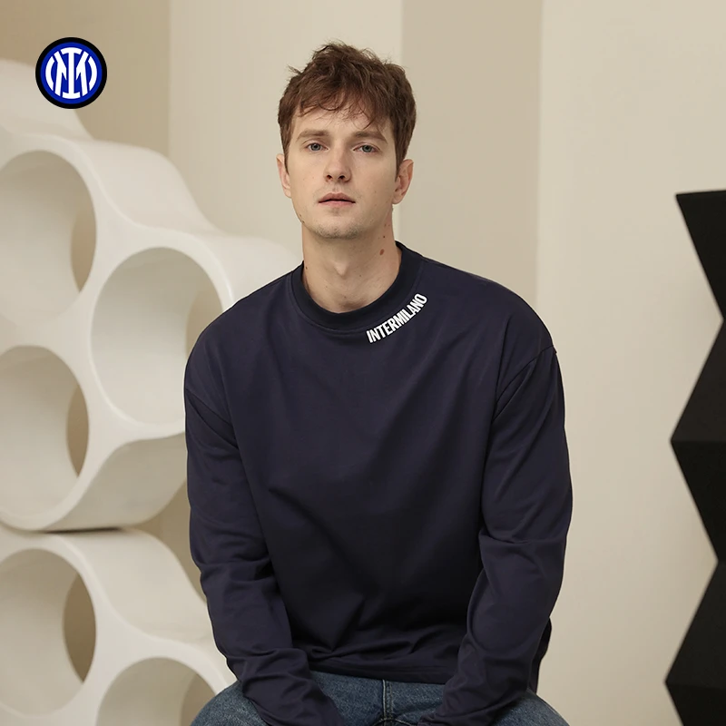 FCIM/国际米兰足球俱乐部纯色长袖针织T恤潮牌ins卫衣外套休闲