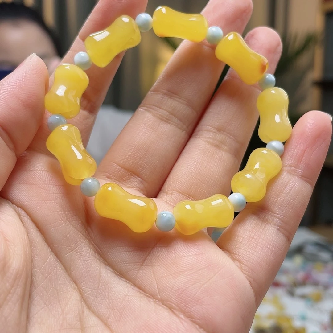 琥珀手链未镶嵌蜜蜡手串