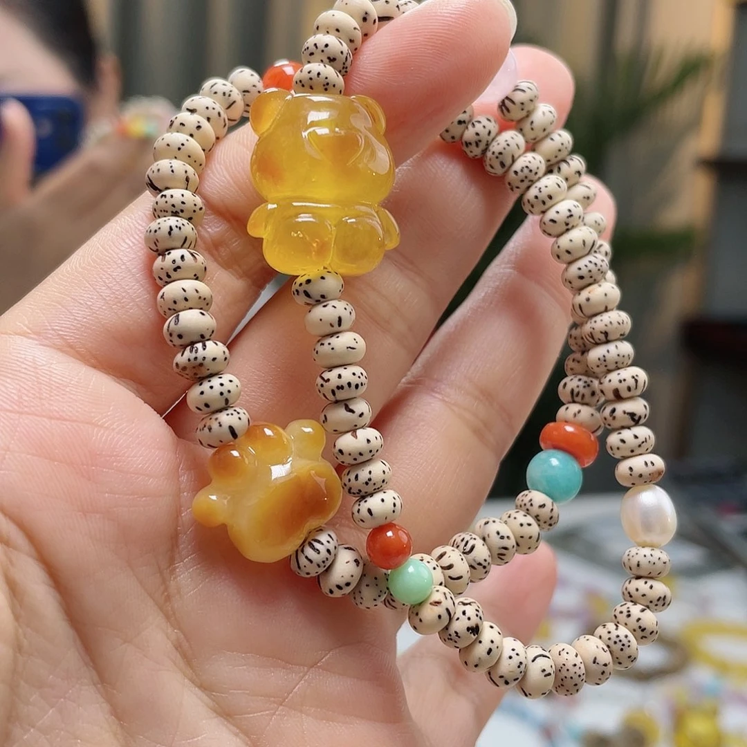 琥珀手链未镶嵌蜜蜡手串