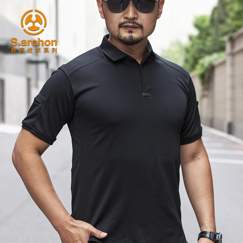 夏季coolmax面料速干POLO衫男翻领T恤男士户外户外运动服装男款