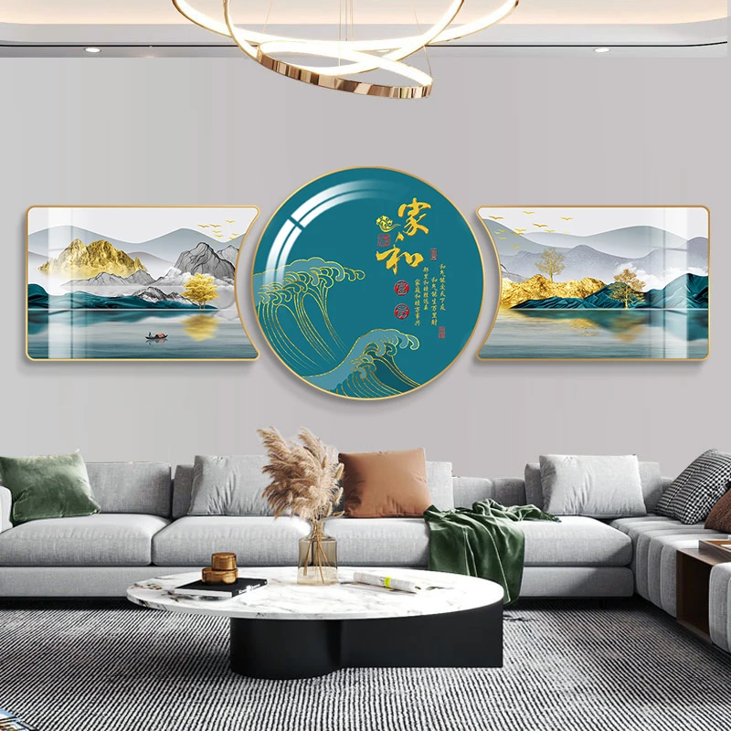 【2025】家和富贵客厅三联装饰画餐厅卧室挂画简约