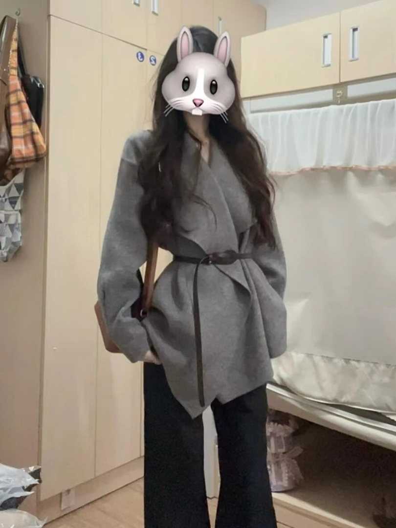 美式复古宽松显瘦休闲卫裤运动裤女春秋冬季加绒哈伦长裤显瘦X