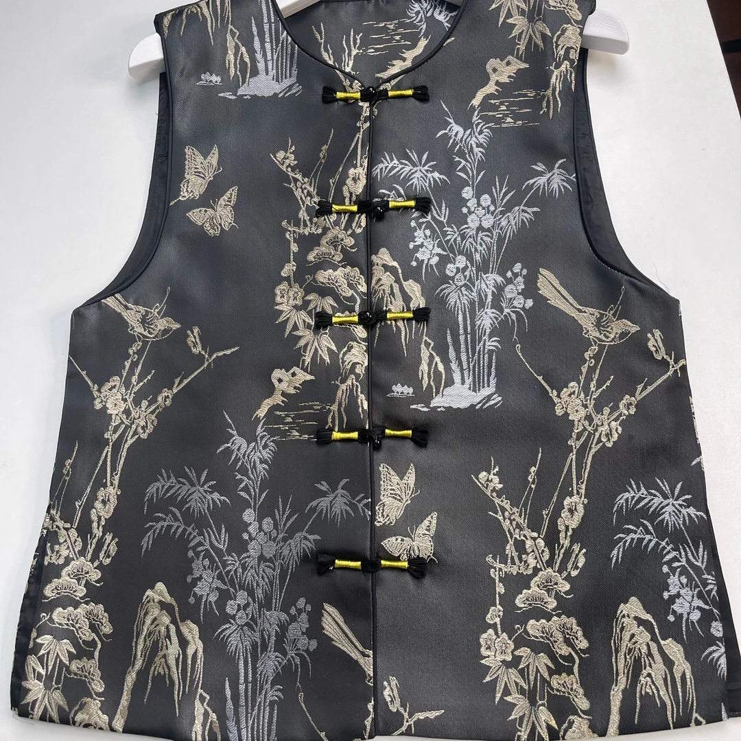 （喜上眉梢）新中式国风织花马甲