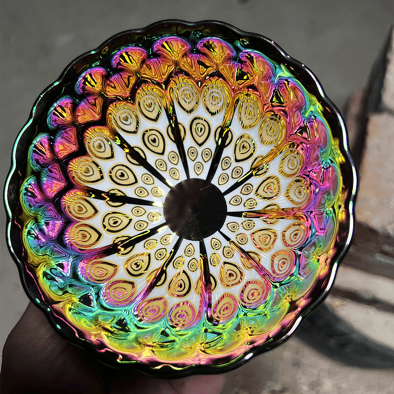 【闪购商品】a七彩孔雀开屏高端茶盏主人杯陶瓷家用大号纯手工网红