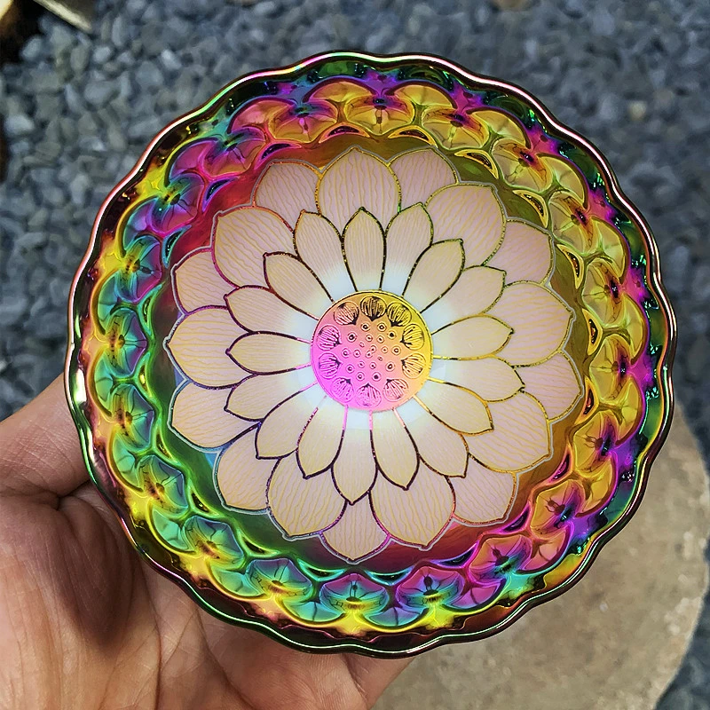 【闪购商品】a高端茶器主人杯七彩佛莲描金工艺手工茶盏客人杯品茗