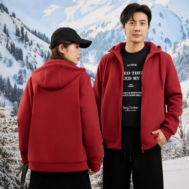 石墨烯黑金羽绒外套情侣款加绒加厚防风派克衣