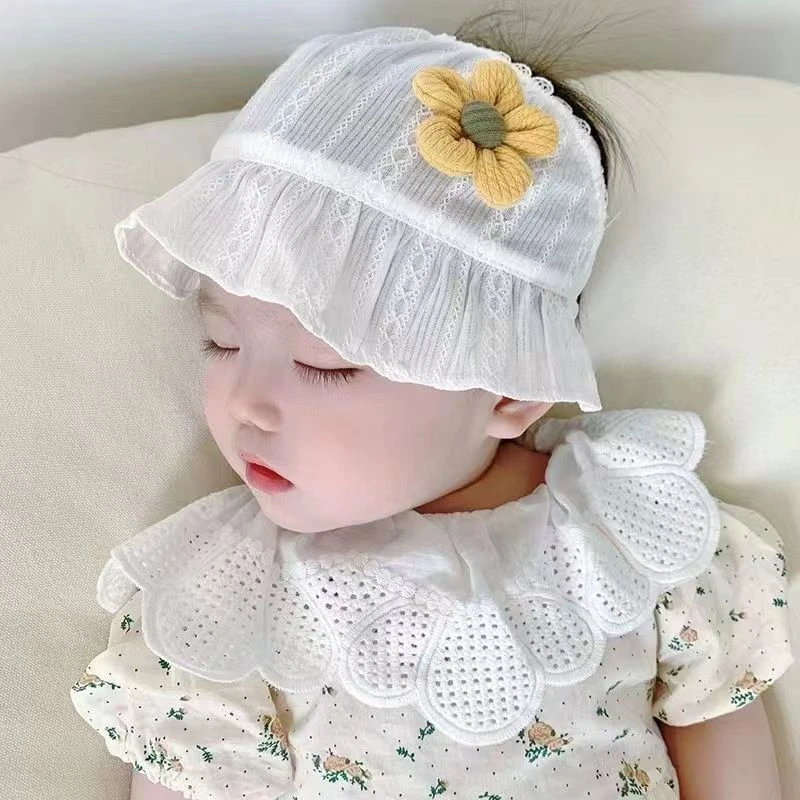 婴儿囟门防晒帽夏季薄款宝宝护囟门护头囟帽卤门女婴新生胎帽夏天