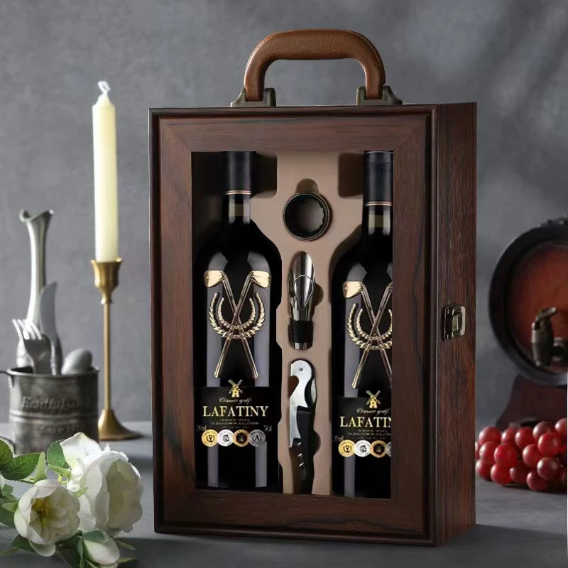 （双支高尔夫干红+礼盒）高尔夫干红葡萄酒750ML16.5度送礼自饮红酒