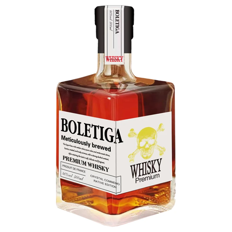 单支洋酒水晶威士忌40度500毫升酒吧聚会送礼庆典