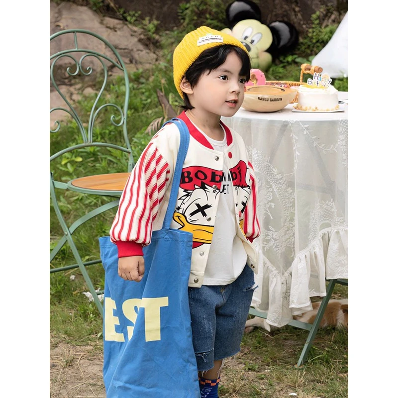 男童秋装外套2024新款儿童春秋款棒球服男孩秋季韩系时髦上衣潮