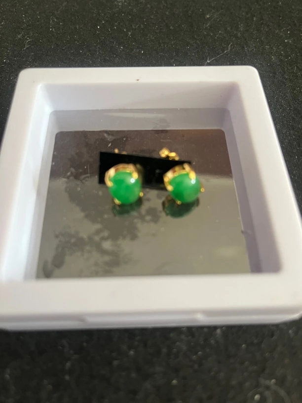 047椭圆形蛋面耳钉