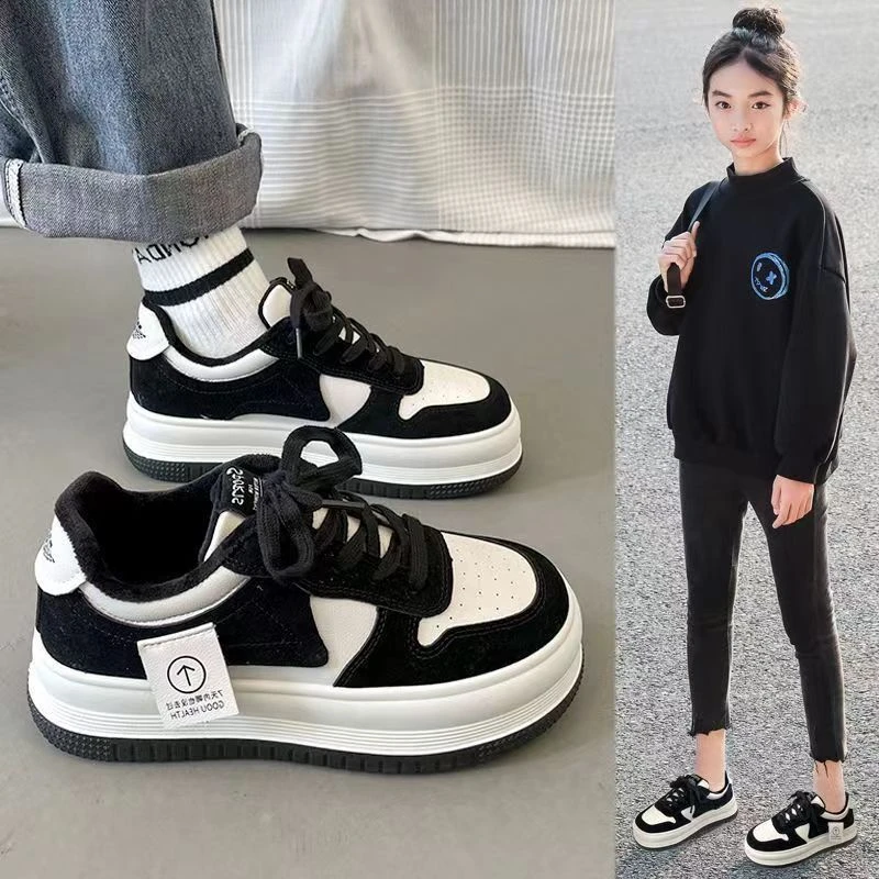 巴拉KIDS女童鞋子2023春秋季新款儿童透气运动鞋大童百搭小白鞋