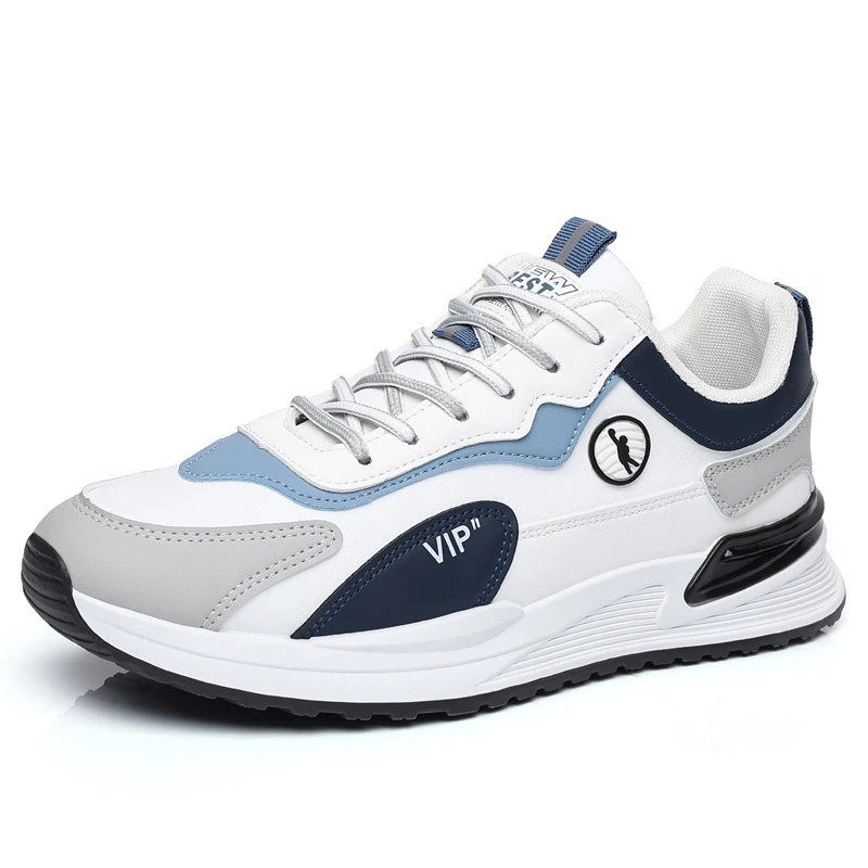 皮尔乔盾男鞋跑步鞋春秋皮面防水运动鞋慢跑鞋透气飞行员休闲鞋男