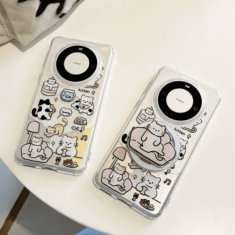 沙发猫咪防摔高级感磁吸软壳适用华为mate60pro+手机壳男女款趣味