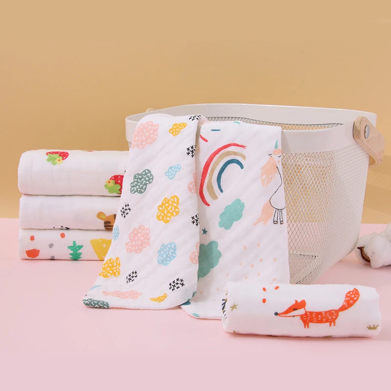 【低价】宝宝小方巾 纱布儿童方巾口水巾柔软亲肤透气婴儿 纯棉