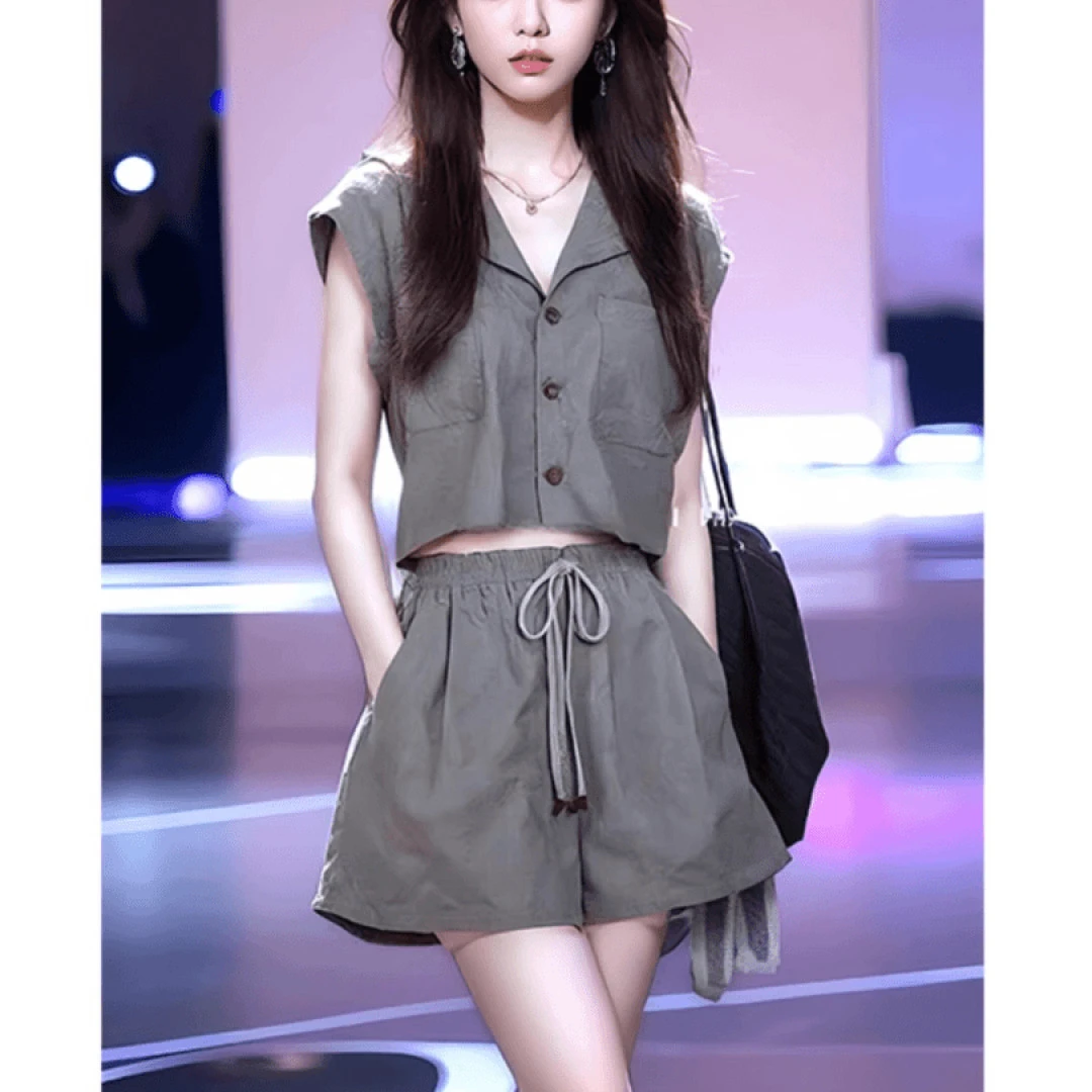 衬衫短裤两件套装2024新款夏装搭配一整套时尚夏季今年流行女装