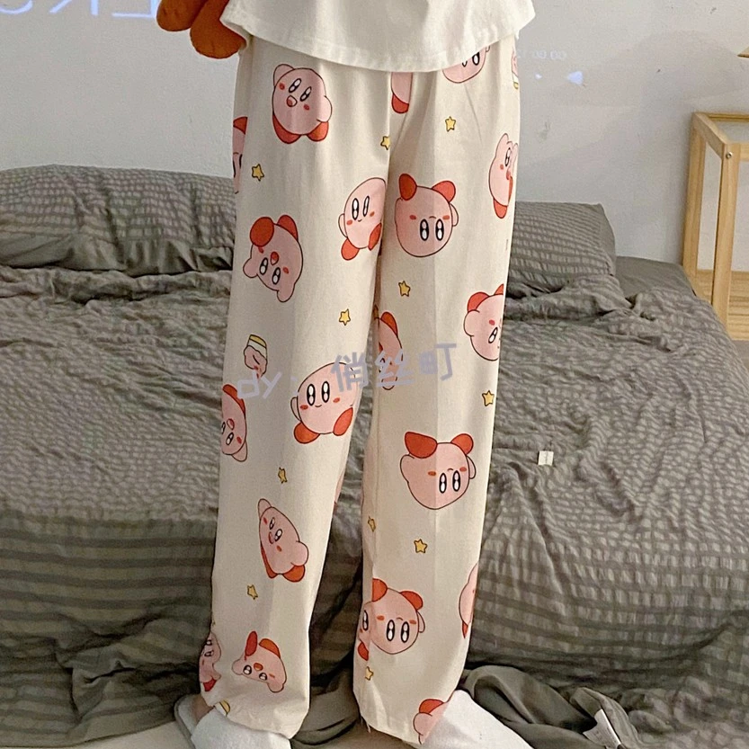 睡裤女夏可爱薄款家居裤长裤卡通可外穿空调裤宽松裤舒适遛弯裤