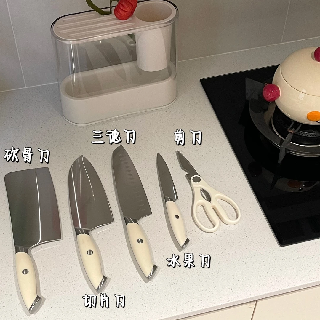 利太太利太太海鸥刀具套装厨房多功能刀具家用菜刀锋利4件套