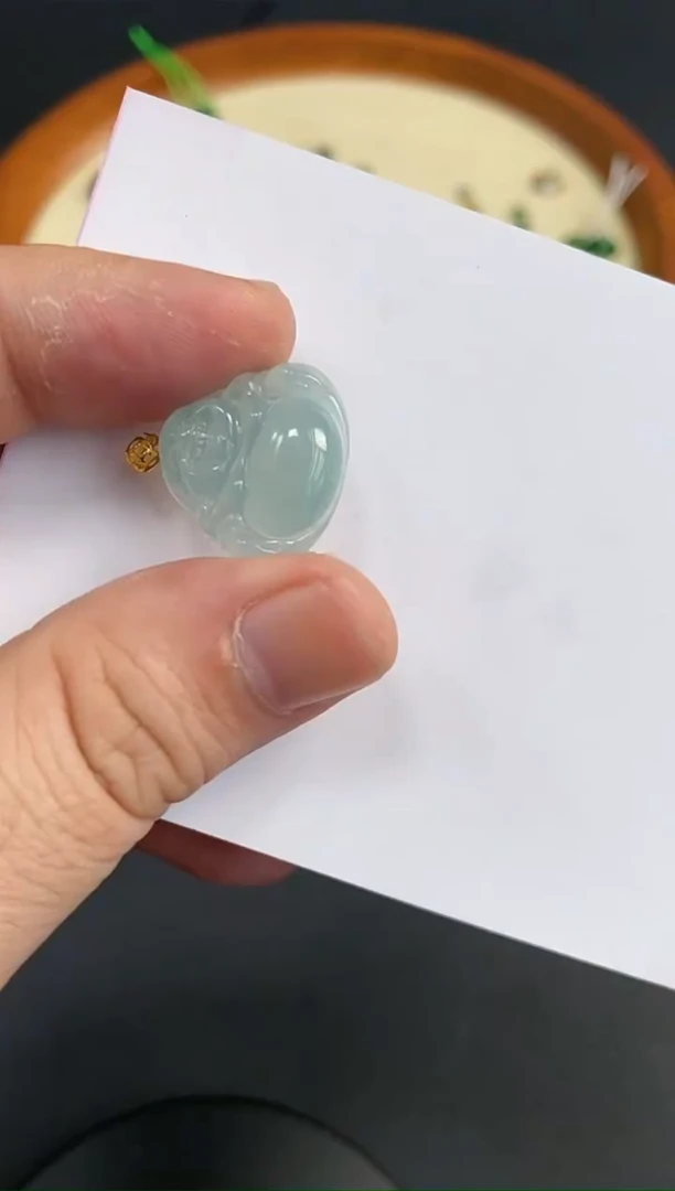 【闪购商品】翡翠颈饰18K金镶嵌佛公