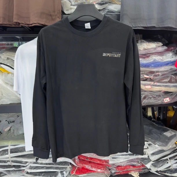 精梳紧密赛络纺简约全棉长袖T恤男士