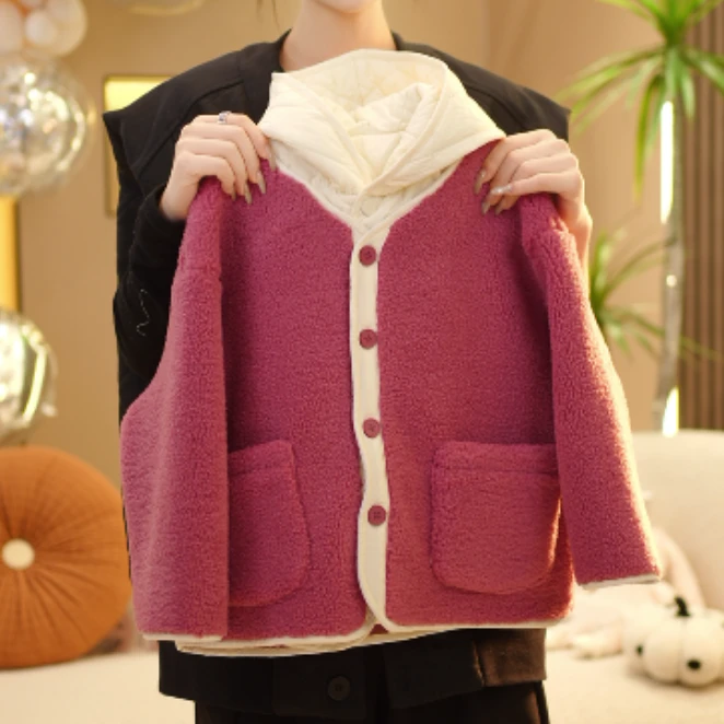 【现货在仓】24冬新款儿童时尚加绒加厚保暖韩版洋气外套X