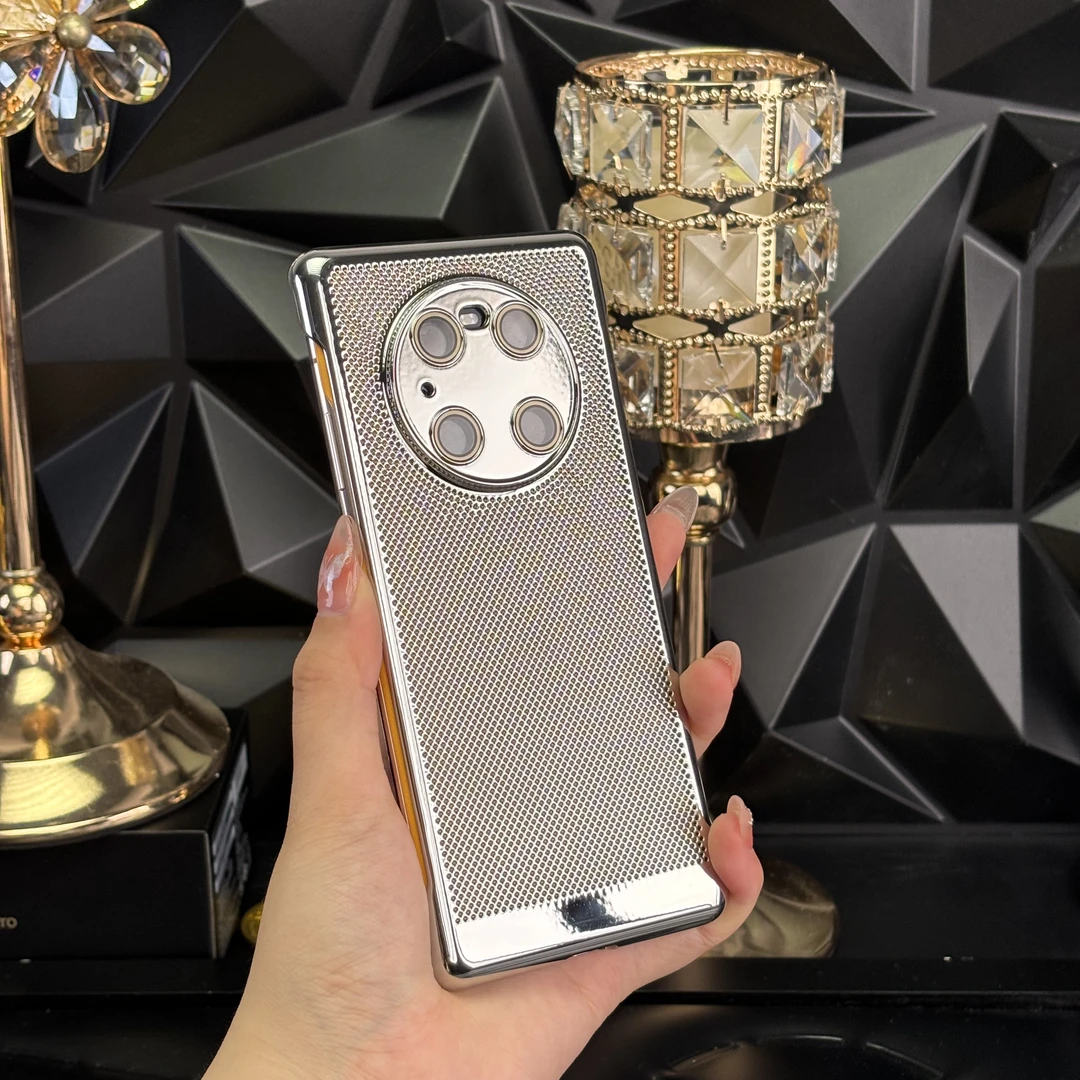618适用华为Mate40 Pro电镀蜂窝散热手机壳高级必备网红同款配件