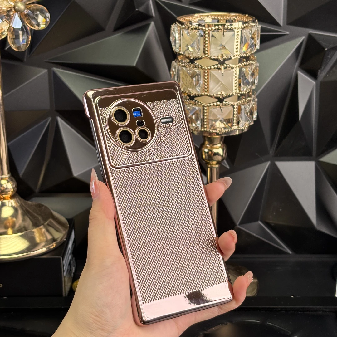 618适用于vivo X80电镀蜂窝散热手机壳高级必备网红同款配件