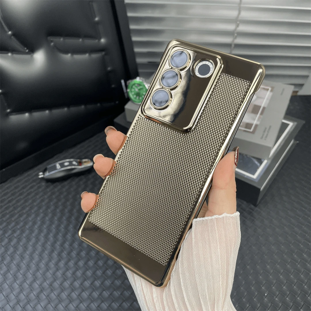 618适用于vivo S16电镀蜂窝散热手机壳高级必备网红同款配件